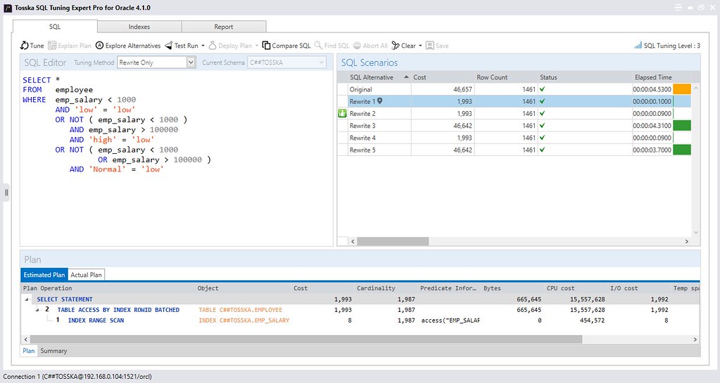 How to Tune SQL Statement with CASE Express for Oracle